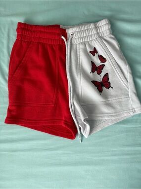 Rue21 Red and White Two-Tone Lounge Shorts- Size XS